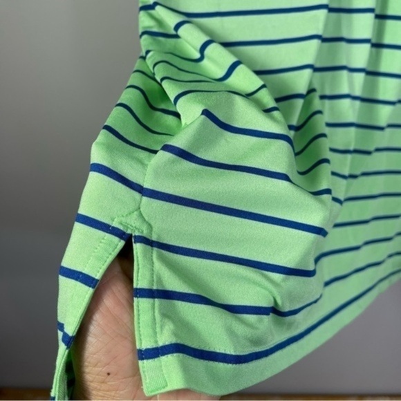 Southern Tide Driver Stripe Performance Polo in Summer Green Size S - Picture 4 of 11